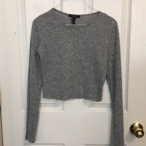 Gray forever 21 crop top